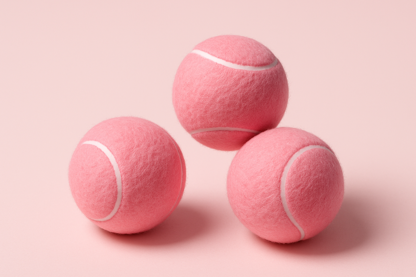 3 pack pink dog tennis balls - Pupclub couture