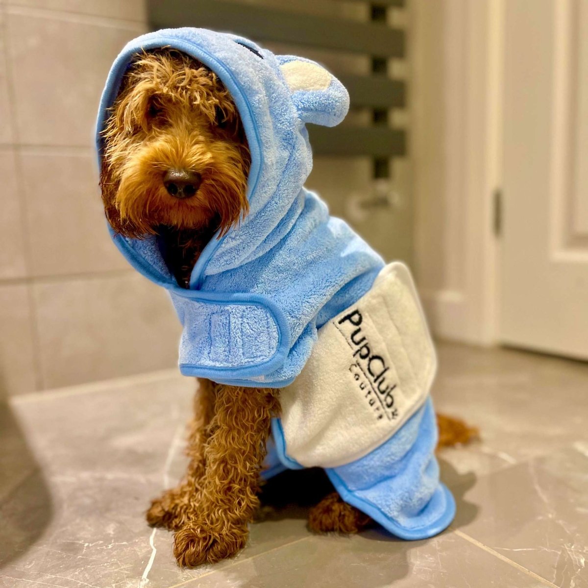 Dog Drying Robe - Blue - Pupclub Couture