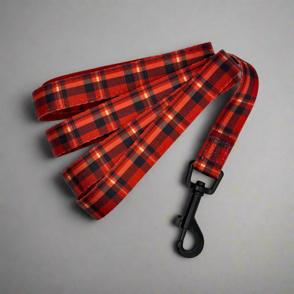 Dog Lead - Red Tartan - Pupclub Couture