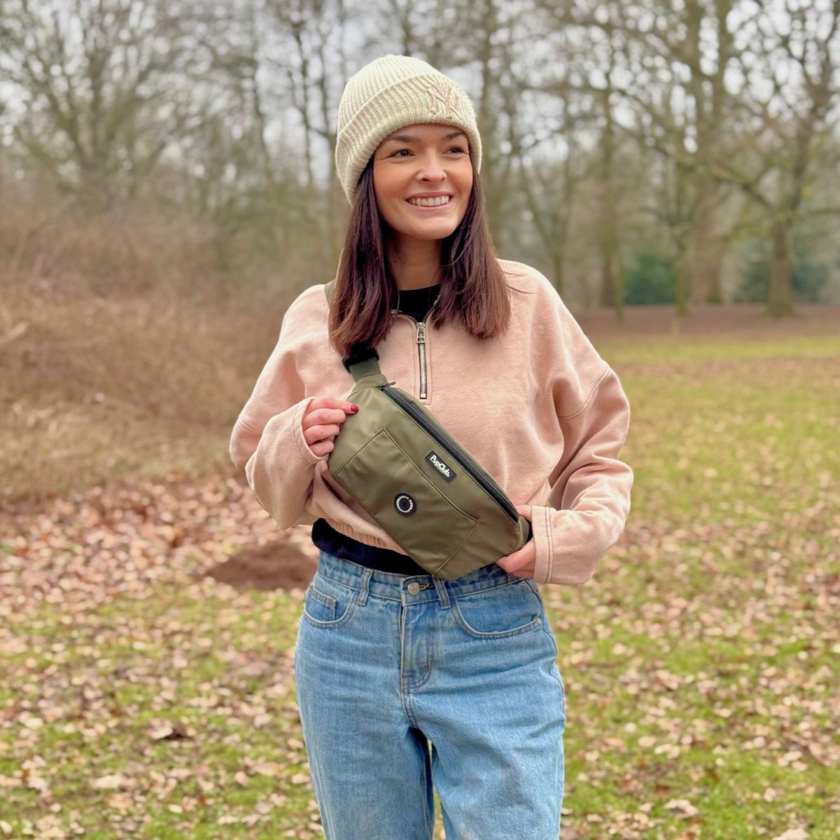 Dog Walking Bumbag - Khaki Green - Pupclub Couture