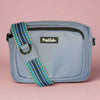 Dog Walking Crossbody bag - Slate Blue vegan Leather - PupClub Couture