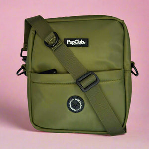 Mini Dog Walking Bag - Khaki Green - Pupclub Couture