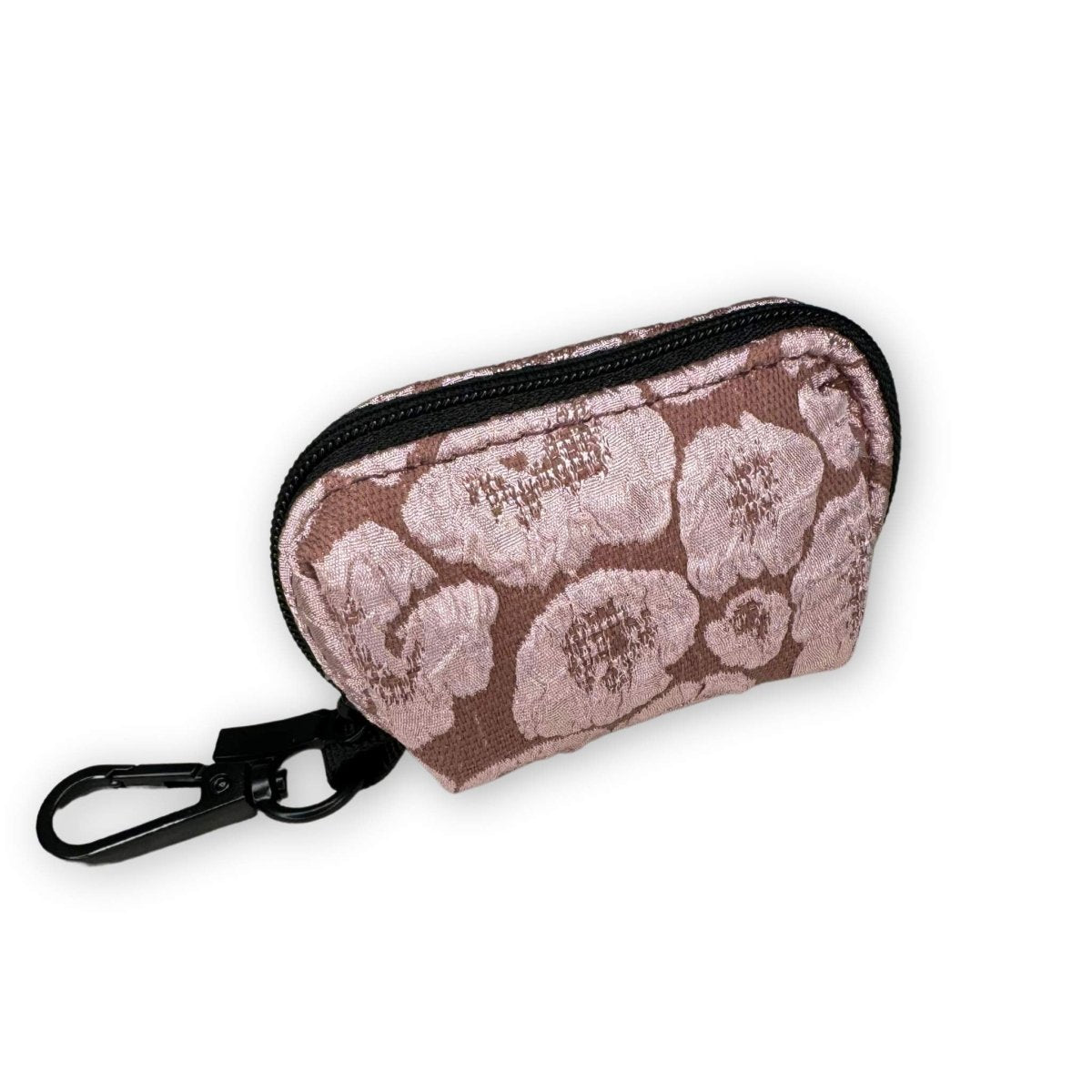 poo bag holder mocha petals side - pupclub couture