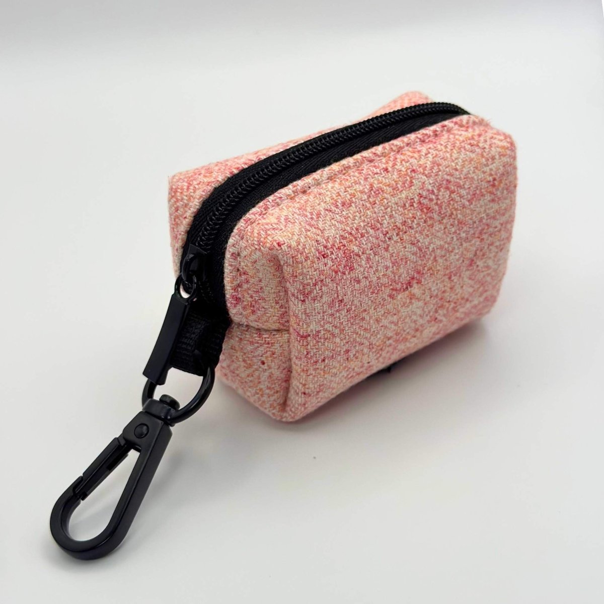 Poo Bag Holder - Pink Tweed - Pupclub Couture