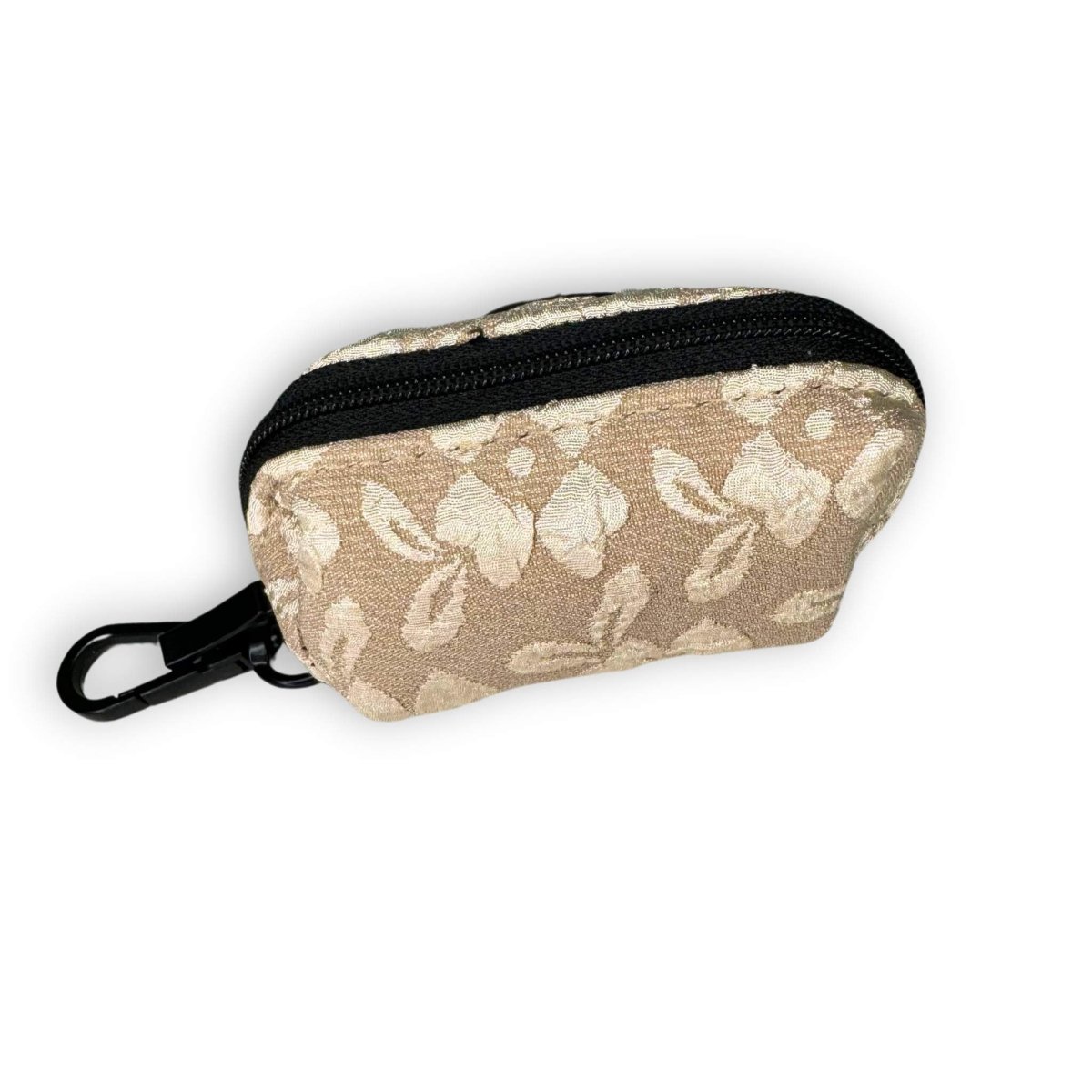 poo bag holder toffee latte petals side - pupclub couture