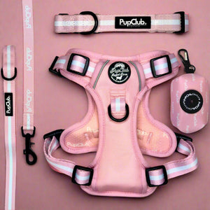 Rugged Rover Dog Harness Bundle - Pastel Pink - Pupclub Couture
