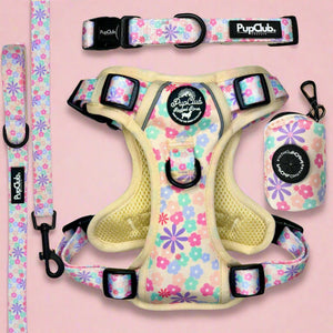 Rugged Rover Dog Harness Bundle - Pretty Petals- PupClub Couture