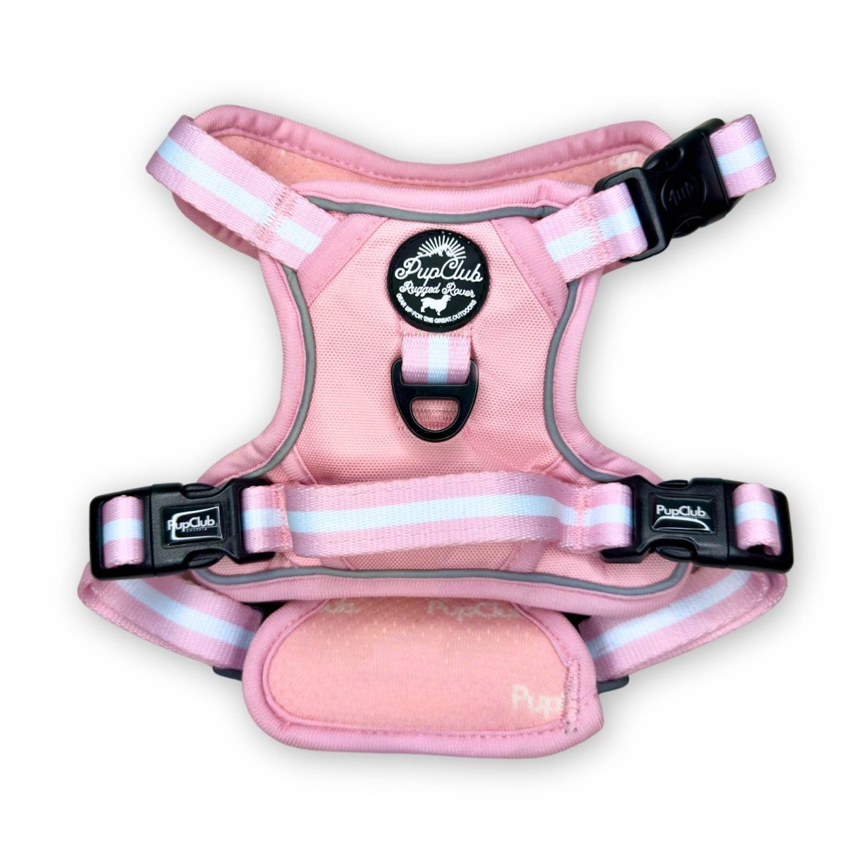 rugged rover dog harness pastel pink back Pupclub Couture