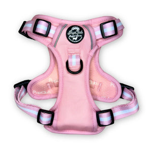 rugged rover dog harness pastel pink front Pupclub Couture