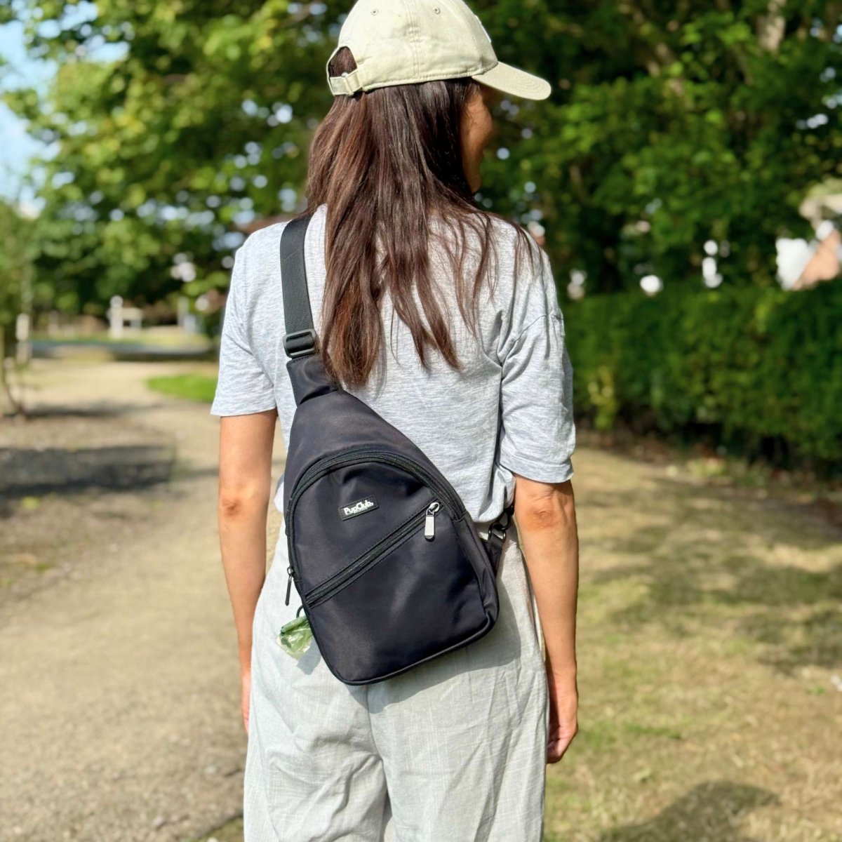 Sling Dog Walking Bag Backpack - Black - Pupclub Couture