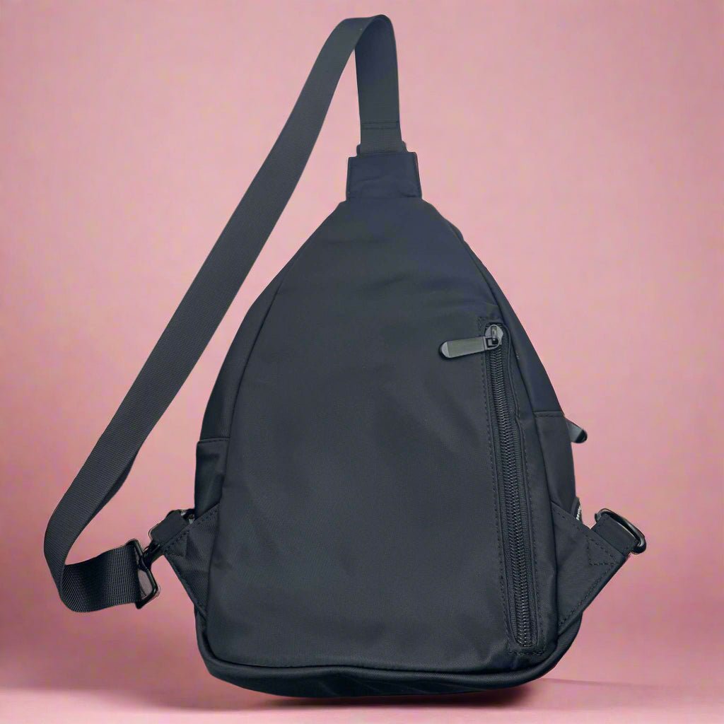 Dog Walking sling Bag Backpack - Black - Pupclub Couture