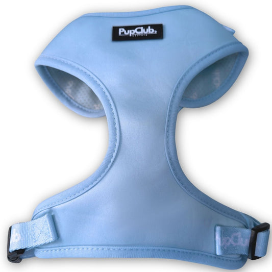 Pastel Blue adjustable dog harness - front