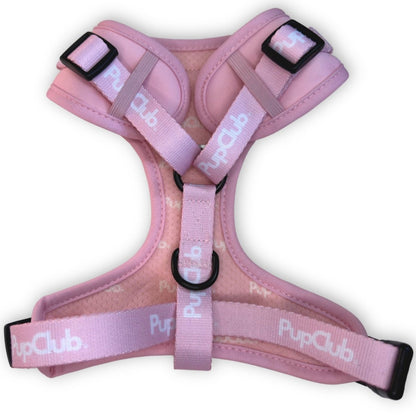 Pastel Pink adjustable dog harness - back