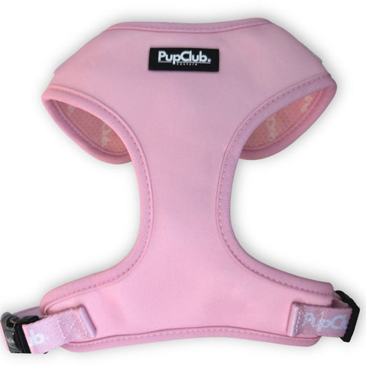 Pastel Pink adjustable dog harness - front