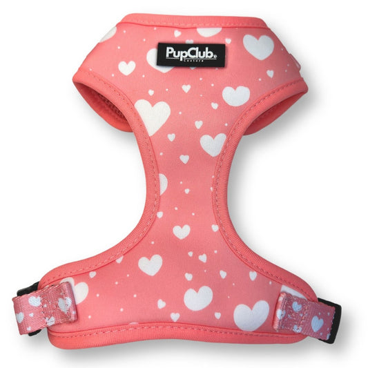 adjustable harness - peachy hearts front