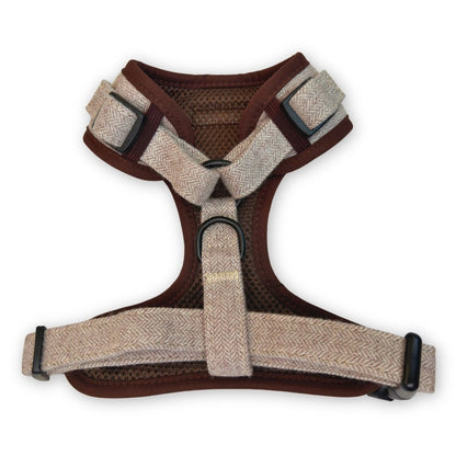 Tweed Adjustable Harness - Brown back