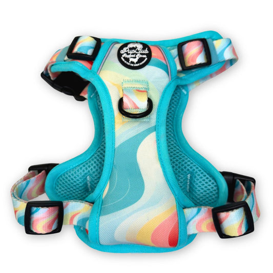 Rugged Rover Harness - Pastel Waves front