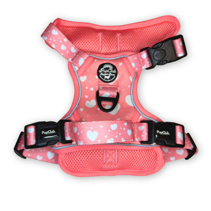 rugged rover harness peachy hearts back