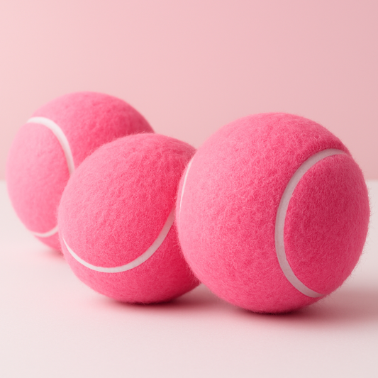 3 pack of pink tennis balls for dogs - Pupclub Couture