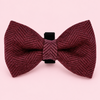 Dog Bow - Red Berry Tweed - Pupclub_couture