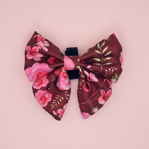 Dog Bow Tie - Burgundy Bloom - Pupclub Couture