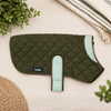 Quilted Dog Coat - Khaki Tweed - Pupclub Couture