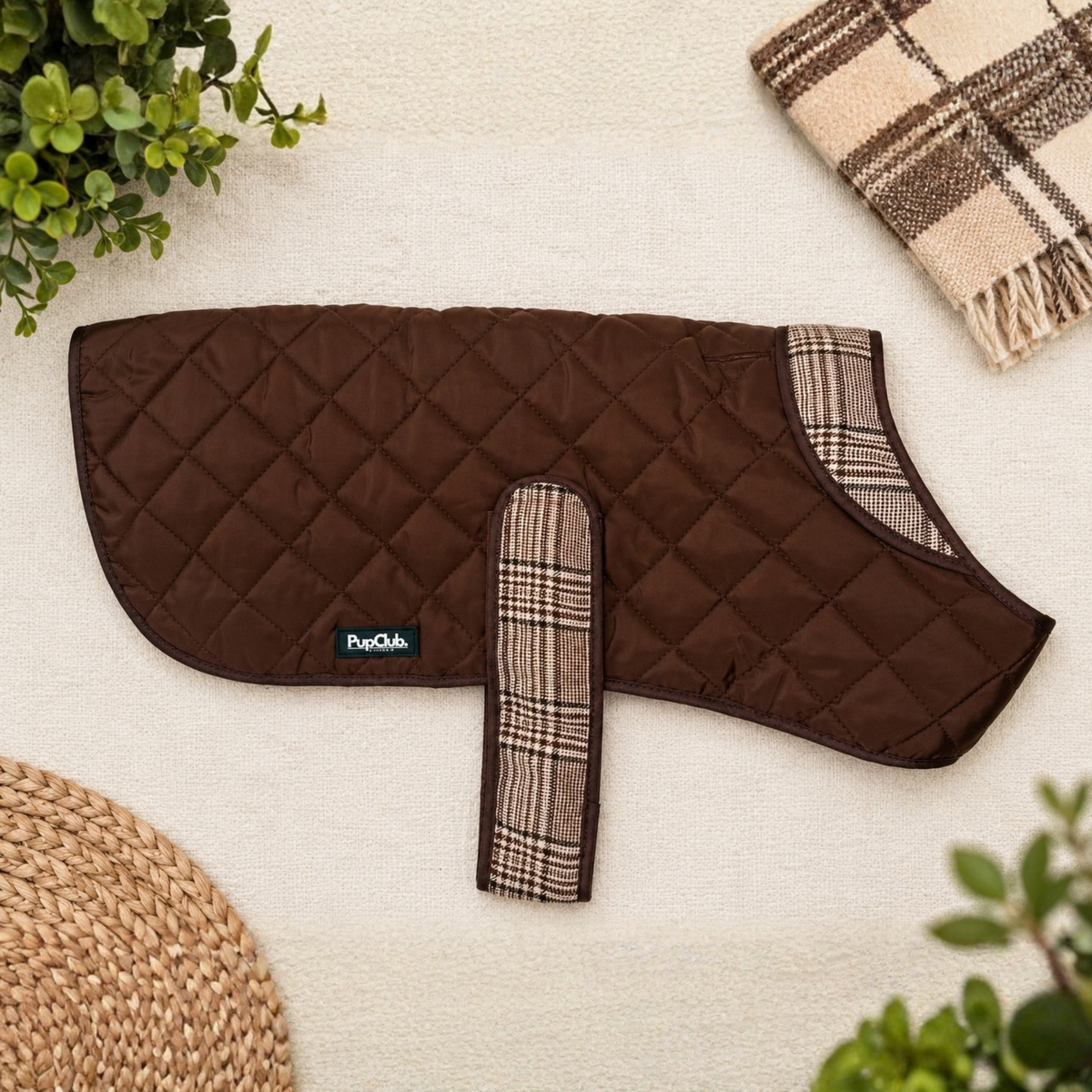 Quilted Dog Coat - Foxbury Plaid - Pupclub Couture