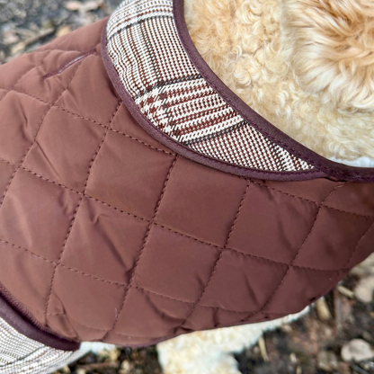 Quilted Dog Coat - Foxbury Plaid - Pupclub Couture