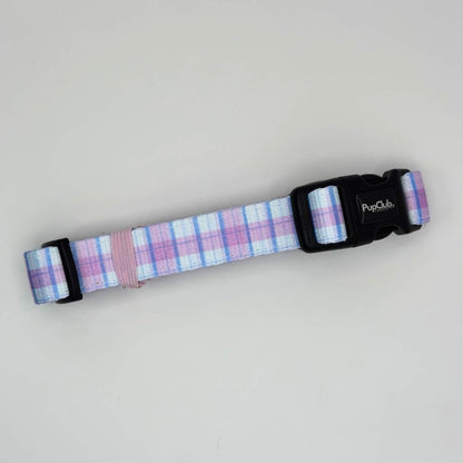 Dog Collar - Pink Tartan - Pupclub Couture