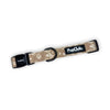 dog collar toffee latte petals front - pupclub couture