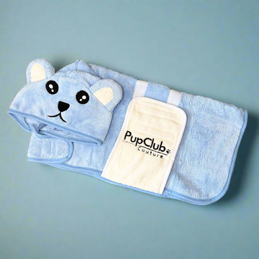 Dog Drying Robe - blue - Pupclub Couture