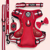 Rugged Rover Dog Harness Bundle - Berry Red - Pupclub Couture