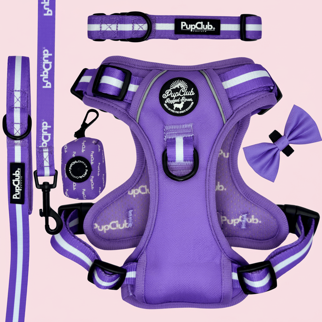 Rugged Rover Dog Harness Bundle - Lilac Blush - Pupclub Couture