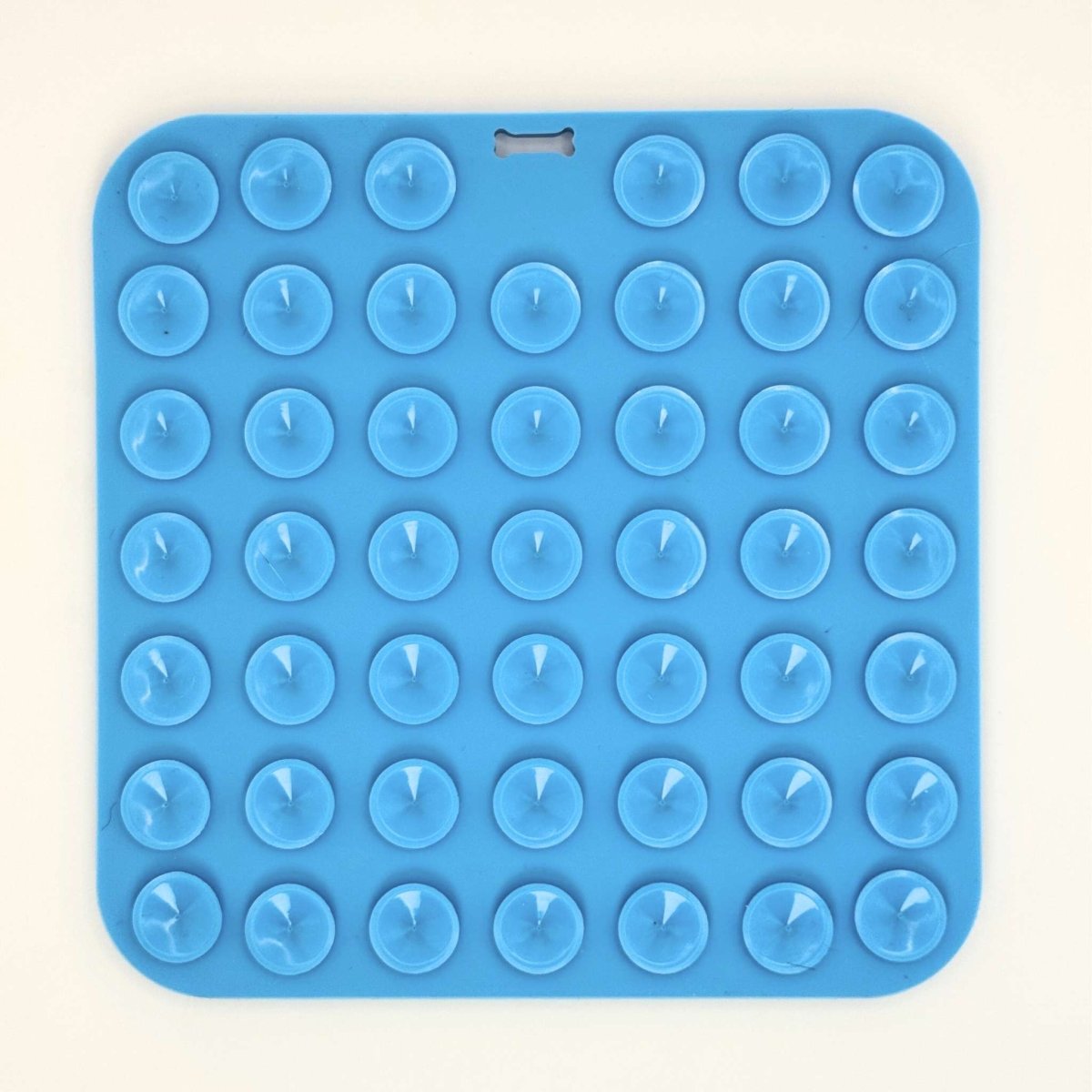 Blue dog lick mat with strong suction cups - dog anxiety relief