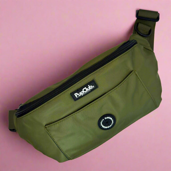 Tas Pastel Bum Bag Dog Walking Bumbag Khaki Green PupClub