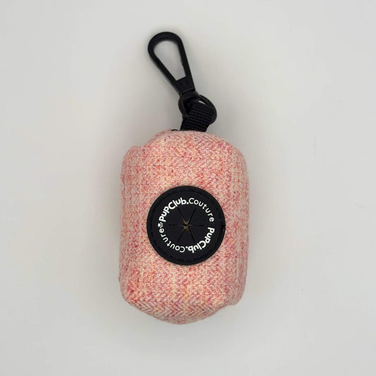 Poo Bag Holder - Pink Tweed - Pupclub Couture