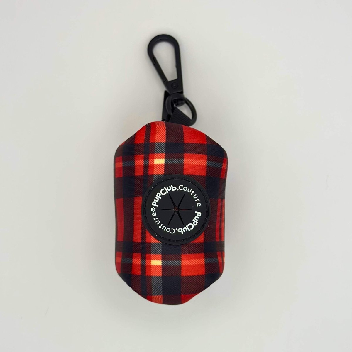 Poo Bag Holder - Red Tartan - Pupclub Couture