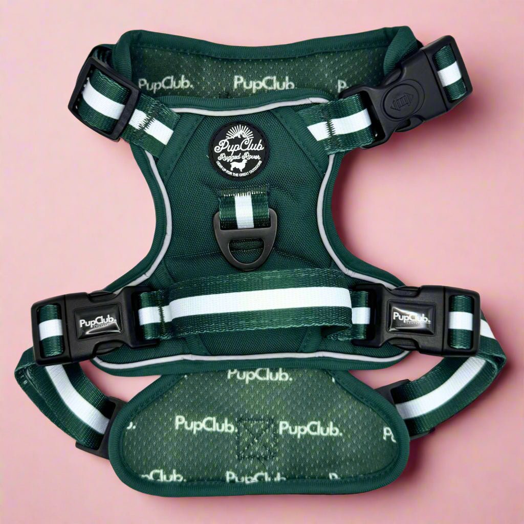 Rugged Rover™ No Pull Dog Harness - Forest Green - PupClub Couture