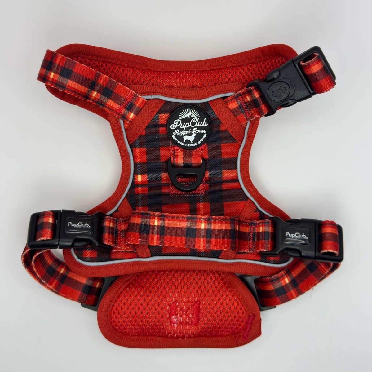 Rugged Rover Dog Harness - Red Tartan - Pupclub Couture