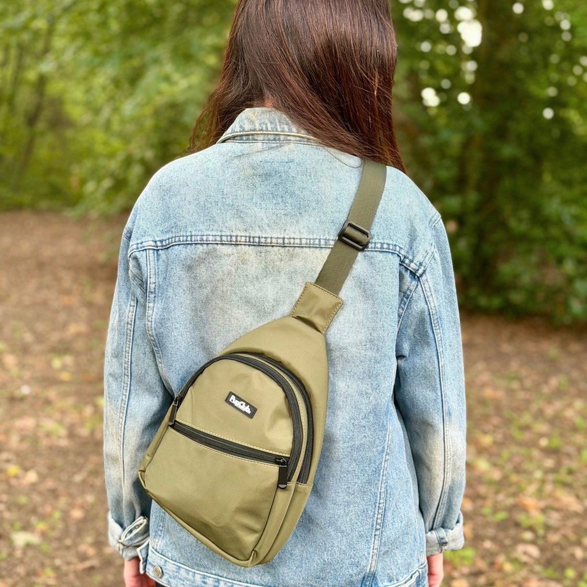 Sling Dog Walking Bag Backpack - Khaki Green - Pupclub Couture