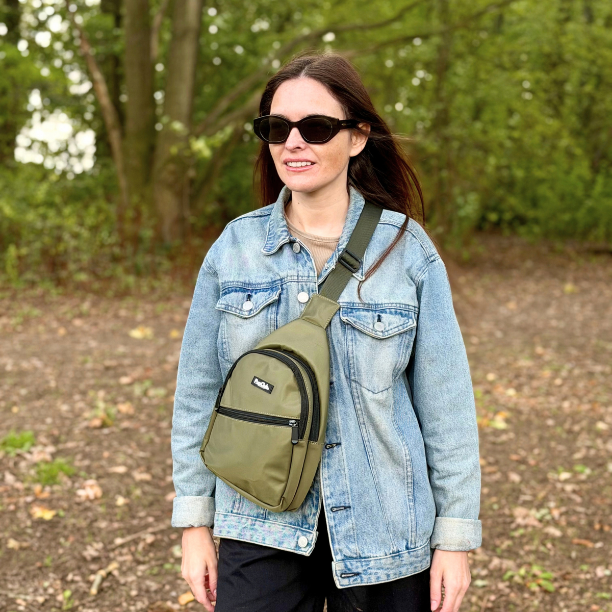 Sling Dog Walking Bag Backpack - Khaki Green - Pupclub Couture