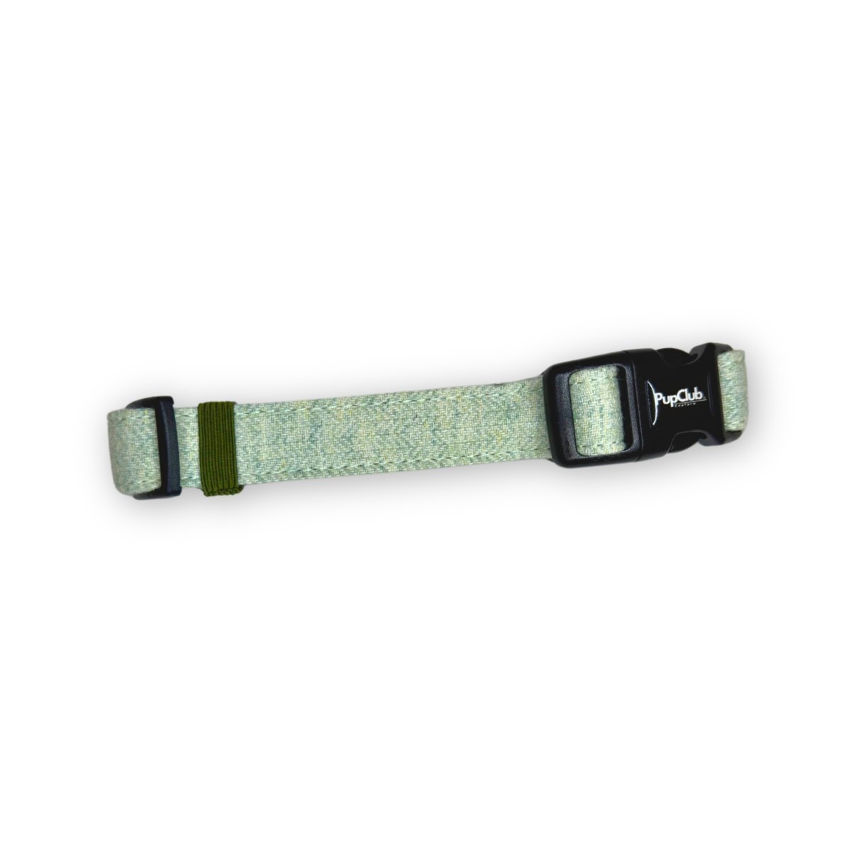 collar tweed green sage back