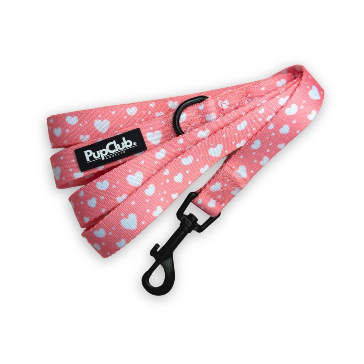Dog Lead - Peachy Hearts - PupClub Couture