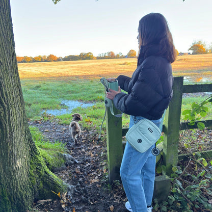 mini dog walking bag green 1