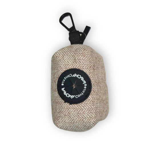 Poo Bag Holder - Tweed Beige