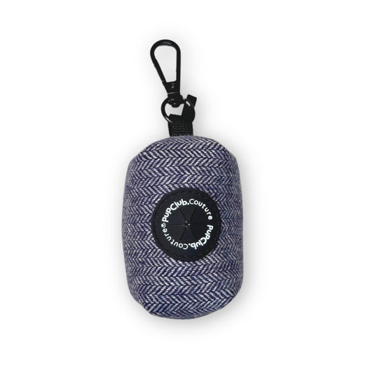 Poo Bag Holder - Tweed Blue